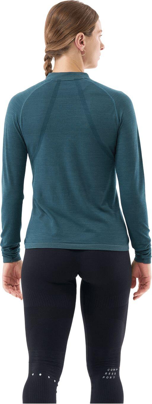 Compressport Trail HZ Merino Langarmtrikot Blau Damen 2/6