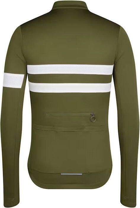 Maglia a maniche lunghe Rapha Brevet Khaki/Blanc 2/4