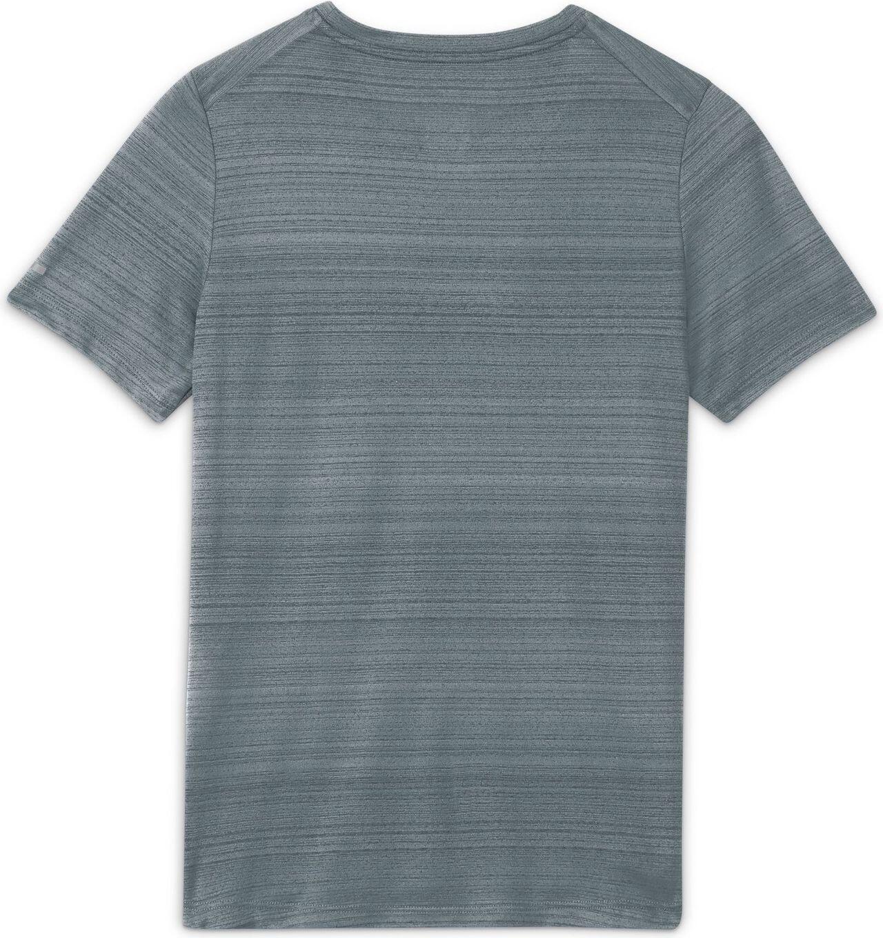 Maillot de manga corta Nike Dri-Fit Miler Gris Niño 2/7