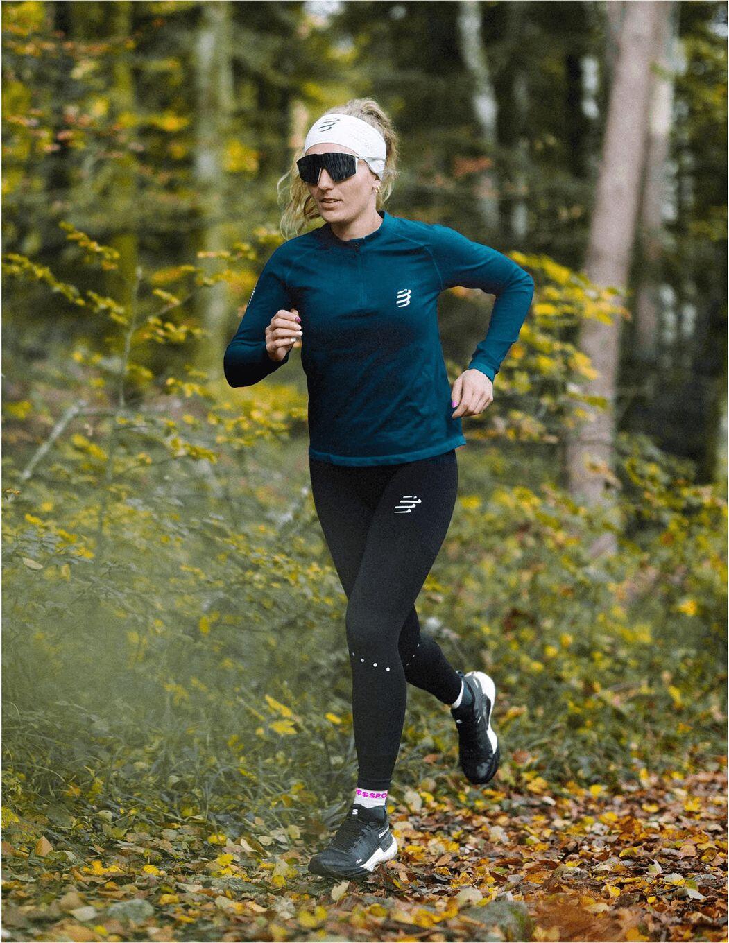 Compressport Trail HZ Merino Langarmtrikot Blau Damen 5/6