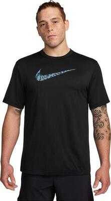 Heren nike dri-fit uv hyverse jersey met korte mouwen zwart