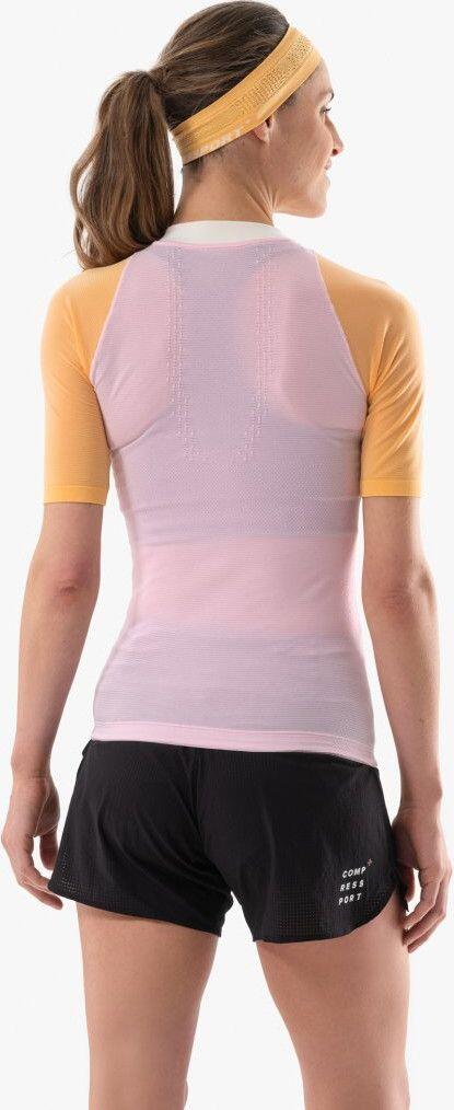 Compressport Trail Racing Postural Pink/Orange Women's Short mouwen Shirt 2/7