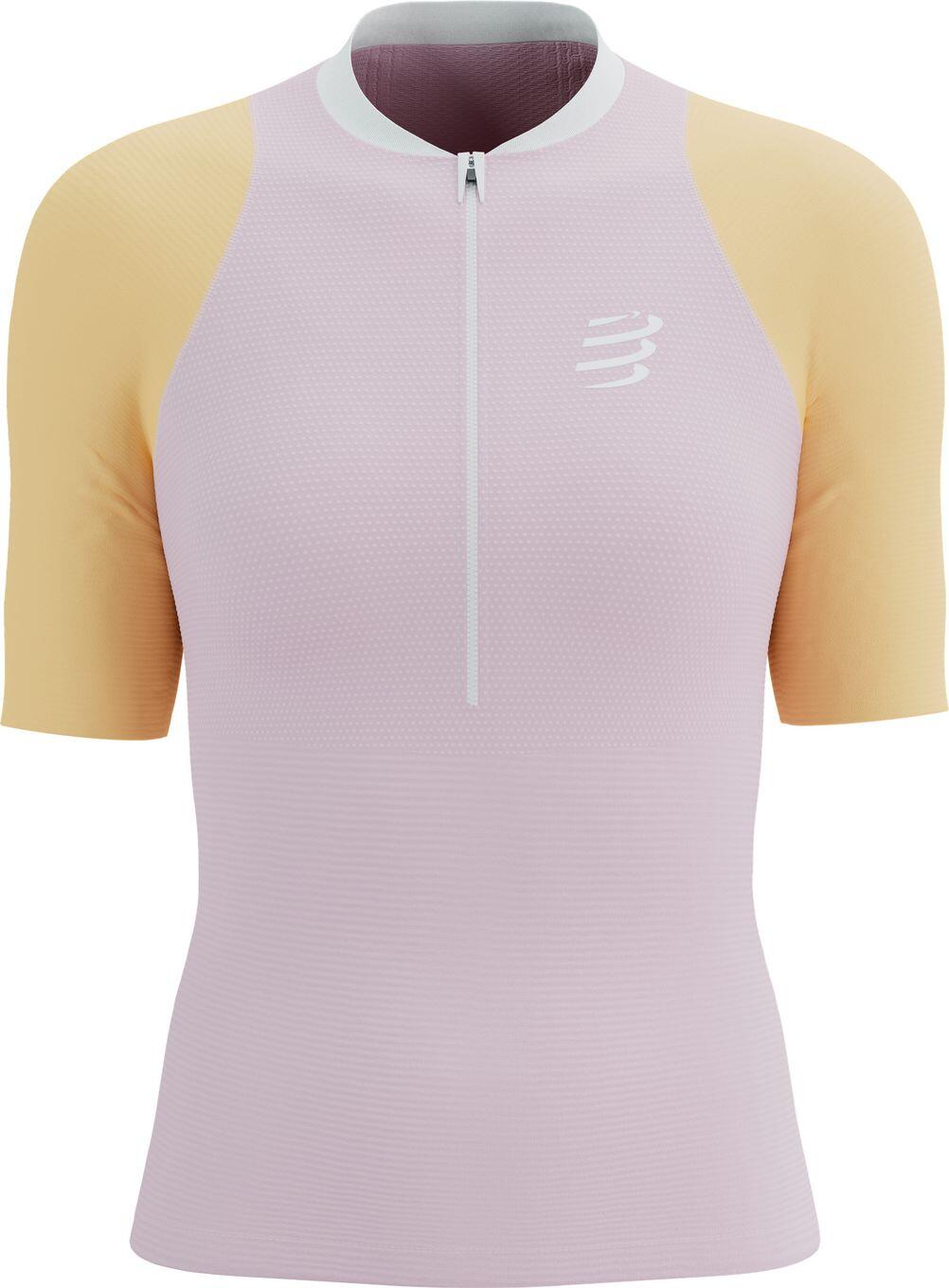 Compressport Trail Racing Postural Pink/Orange Women's Short mouwen Shirt 5/7