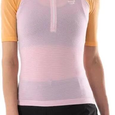 Compressport Trail Racing Postural Pink/Orange Women's short sleeve jersey