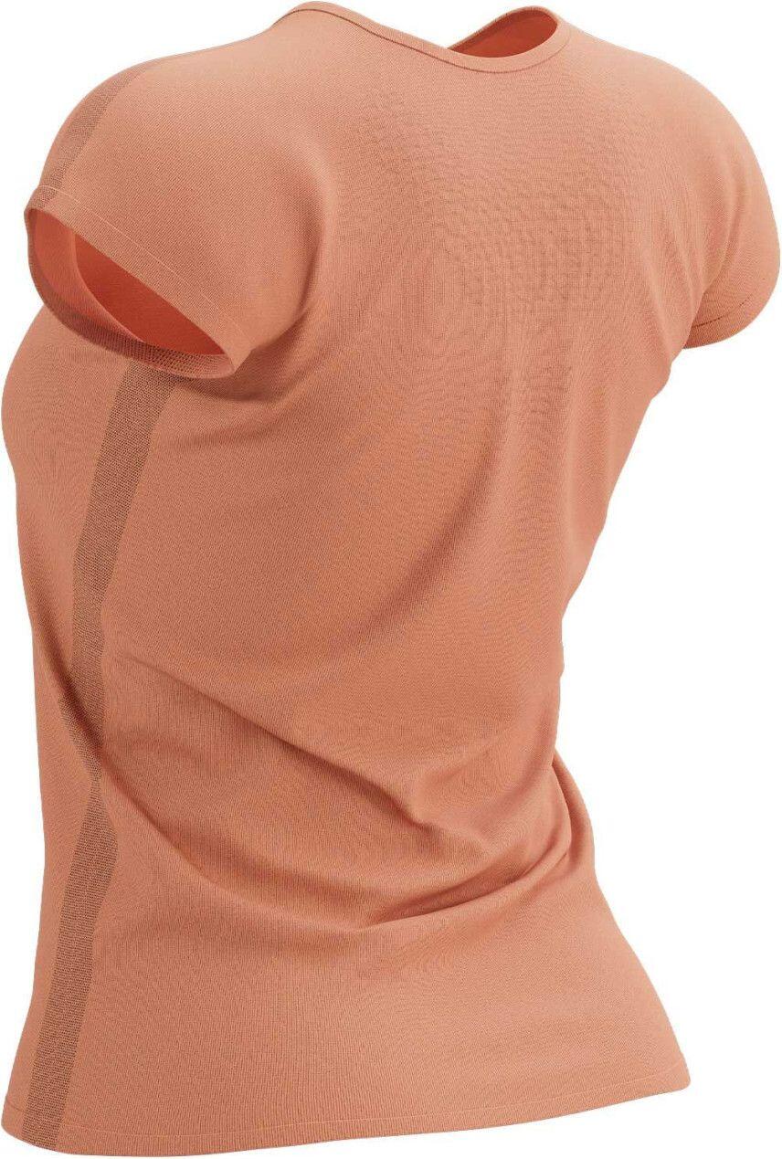 T-Shirt Running Compressport Training Logo Orange Femme 3/6