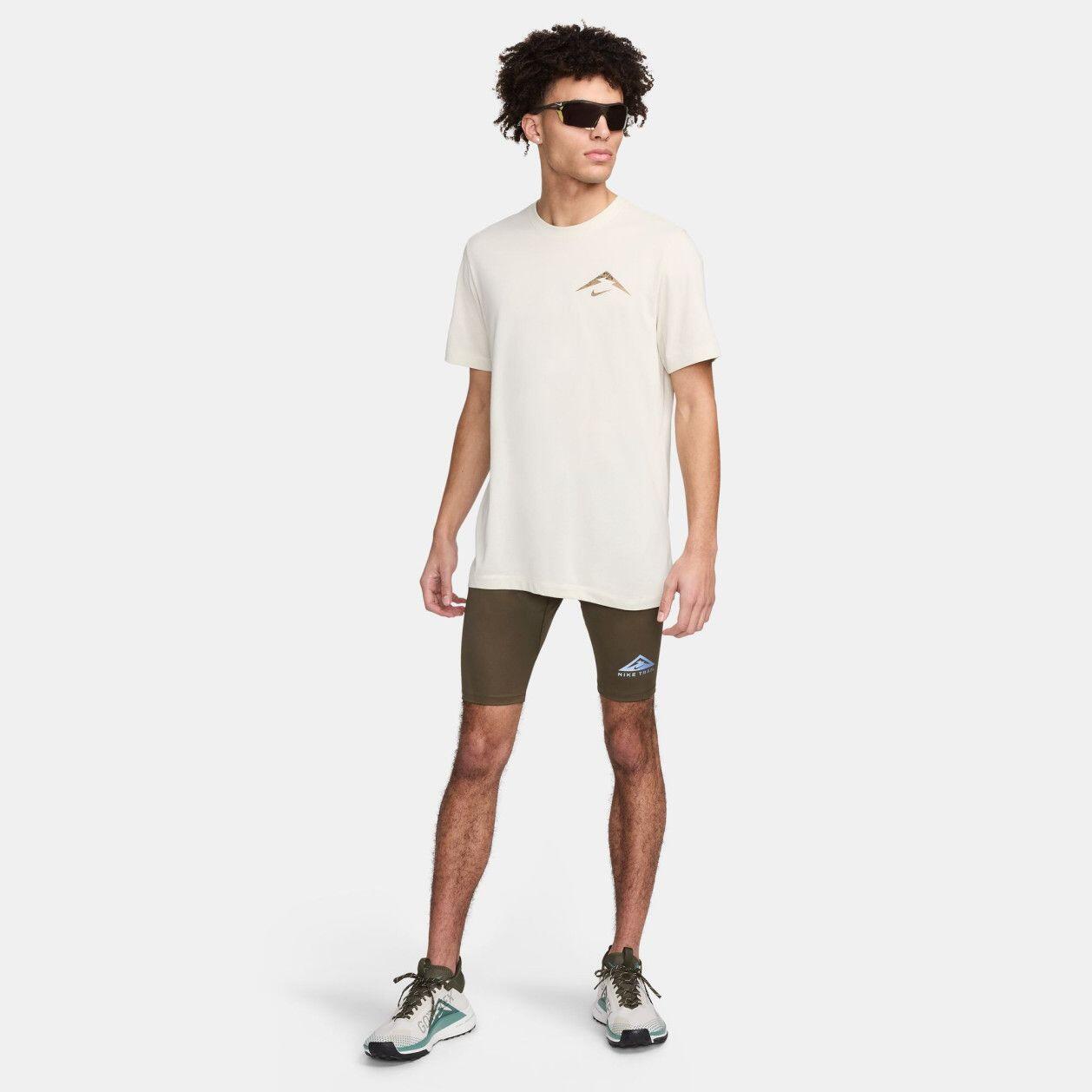 T-Shirt Manches Courtes Nike Dri-Fit Trail Beige Homme 4/4