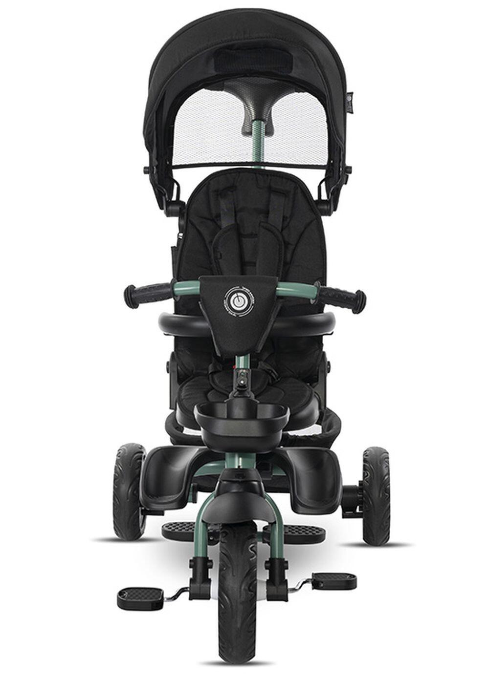 Infantil Paseo Triciclo plegable FRECCIA 360º asiento giratorio Black 2/5