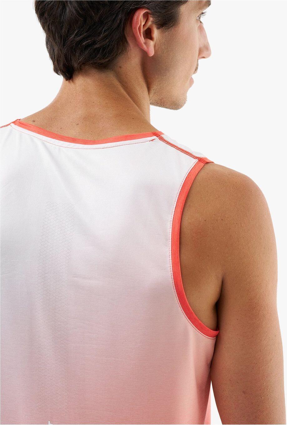 Compressport Performance Tanktop Rot/Weiß Mann 3/4