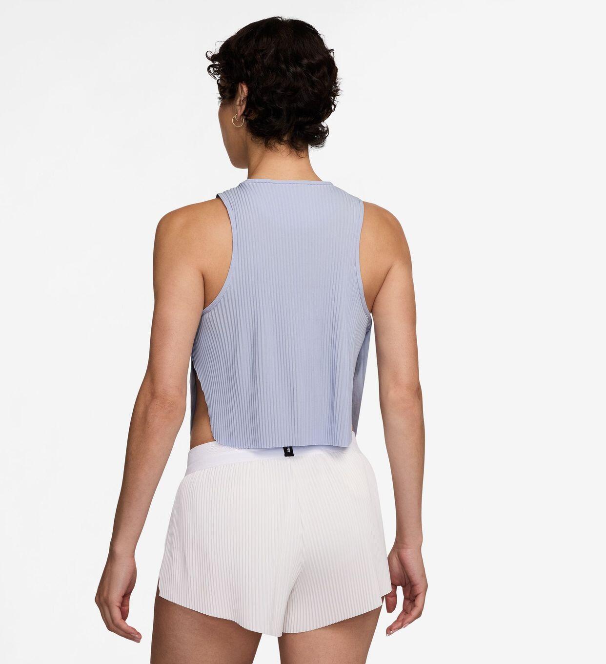 Nike Dri-Fit ADV Aeroswift Crop-Tanktop Grau Blau Damen 2/3