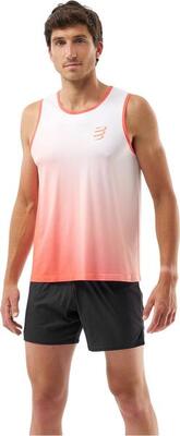 Compressport performance tank top rood/wit voor heren