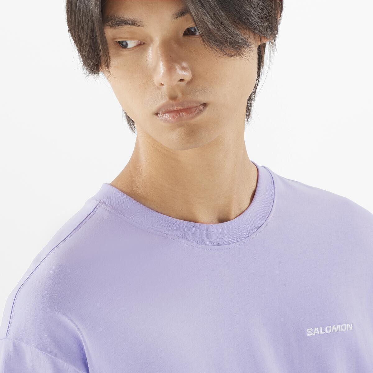 Salomon Chest Logo RX Violet Heren T-Shirt met korte mouwen 3/4