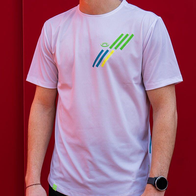T-Shirt Running BV Sport Light Blanc/Vert Unisexe 3/5