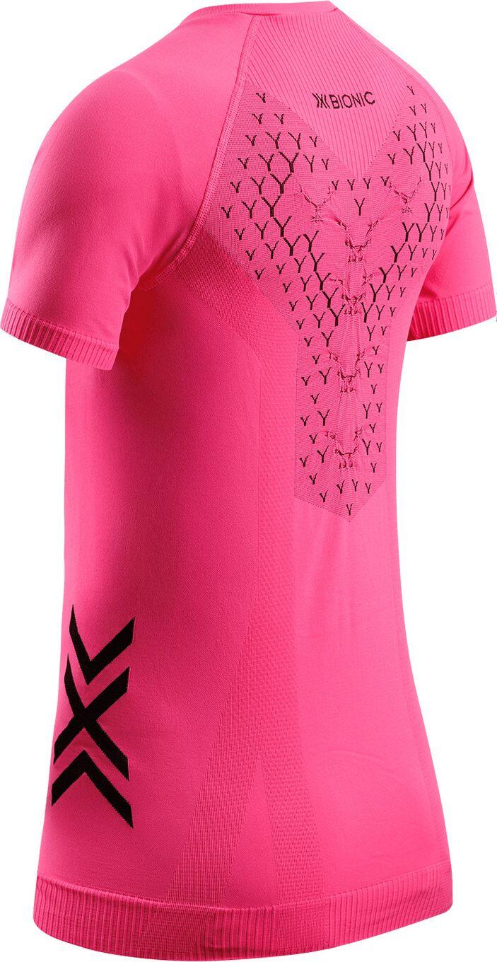 T-Shirt Running X-Bionic Twyce Run Rose Néon/Noir Femme 2/2