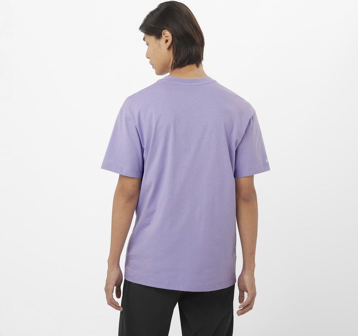 Salomon Chest Logo RX Violet Heren T-Shirt met korte mouwen 2/4
