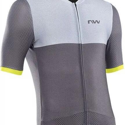 Northwave Storm Air Short Sleeve Jersey Grey/Fluo Yellow