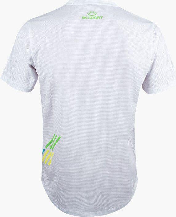 T-Shirt Running BV Sport Light Blanc/Vert Unisexe 2/5