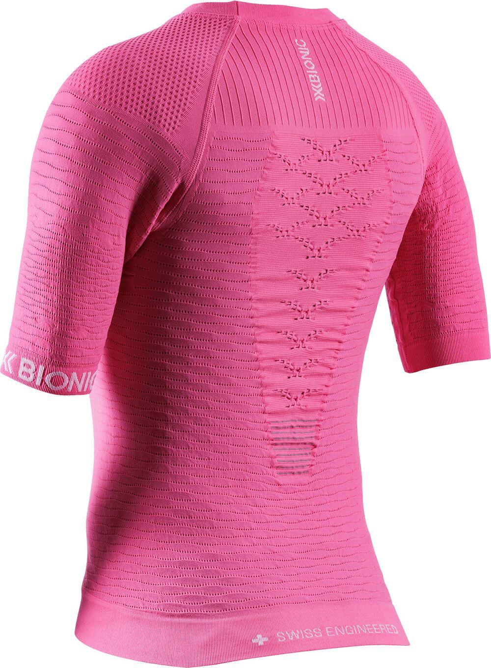 T-Shirt Running X-Bionic Effektor Rose Néon/Blanc Femme 2/3