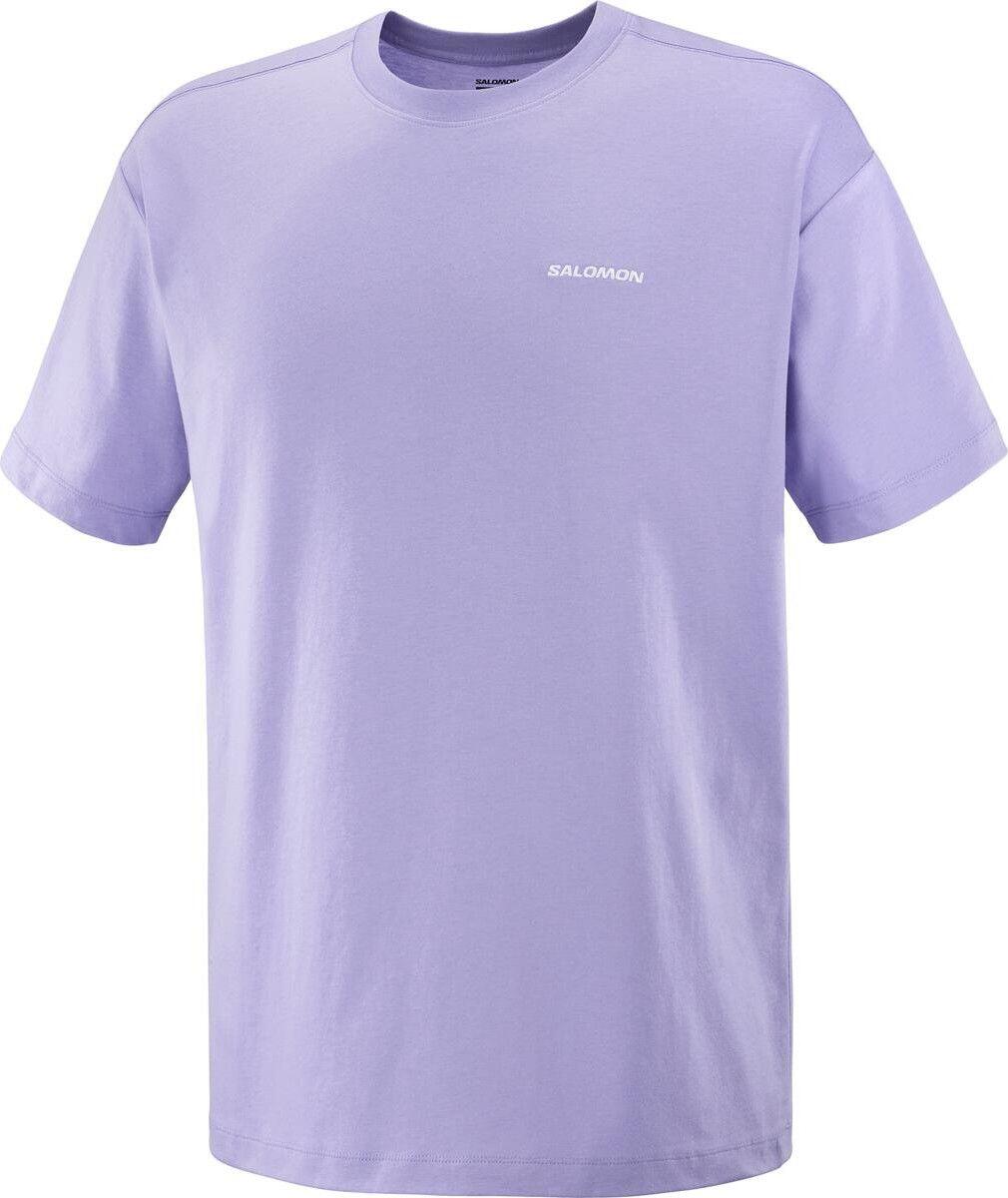 Salomon Chest Logo RX Violet Heren T-Shirt met korte mouwen 4/4
