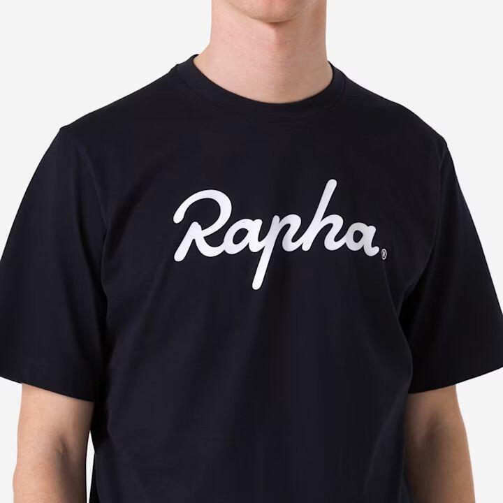 T-Shirt Rapha Coton Large Logo Noir/Blanc 5/7