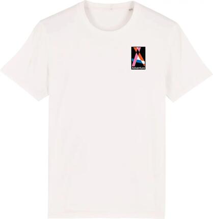 Çois Unisex T-Shirt 'Adventure begins where the paved road ends' Weiß