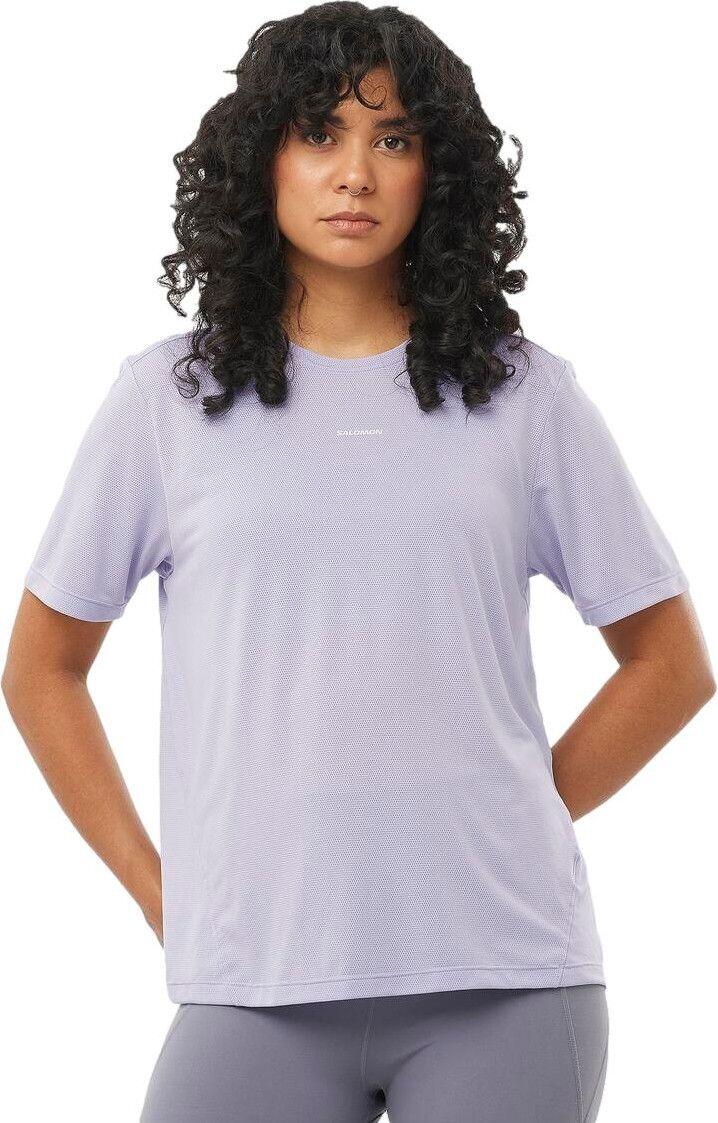 T-Shirt Running Salomon SHKout Core Violet Femme 1/4