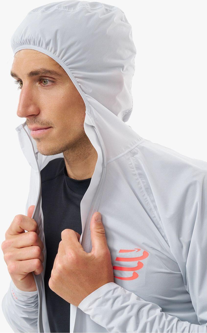 Heren Compressport Hurricane Waterdichte Jas 10/10 Grijs 4/7