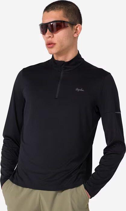 Maglia tecnica a maniche lunghe Rapha Active Half Zip Black/Grey 3/7
