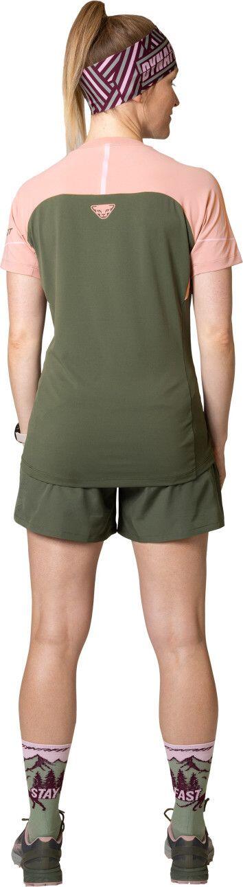 T-Shirt Running Dynafit Alpine Pro Kaki/Rose Femme 3/3