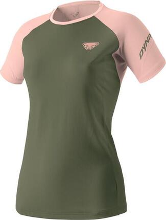 T-Shirt Running Dynafit Alpine Pro Kaki/Rose Femme