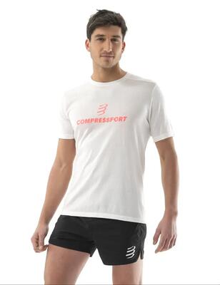 Compressport podium korte mouw t-shirt wit heren