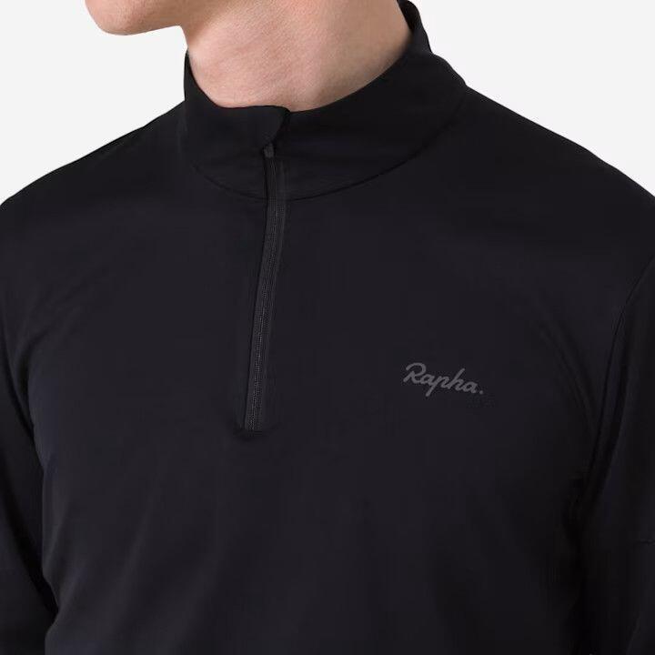 Maglia tecnica a maniche lunghe Rapha Active Half Zip Black/Grey 5/7