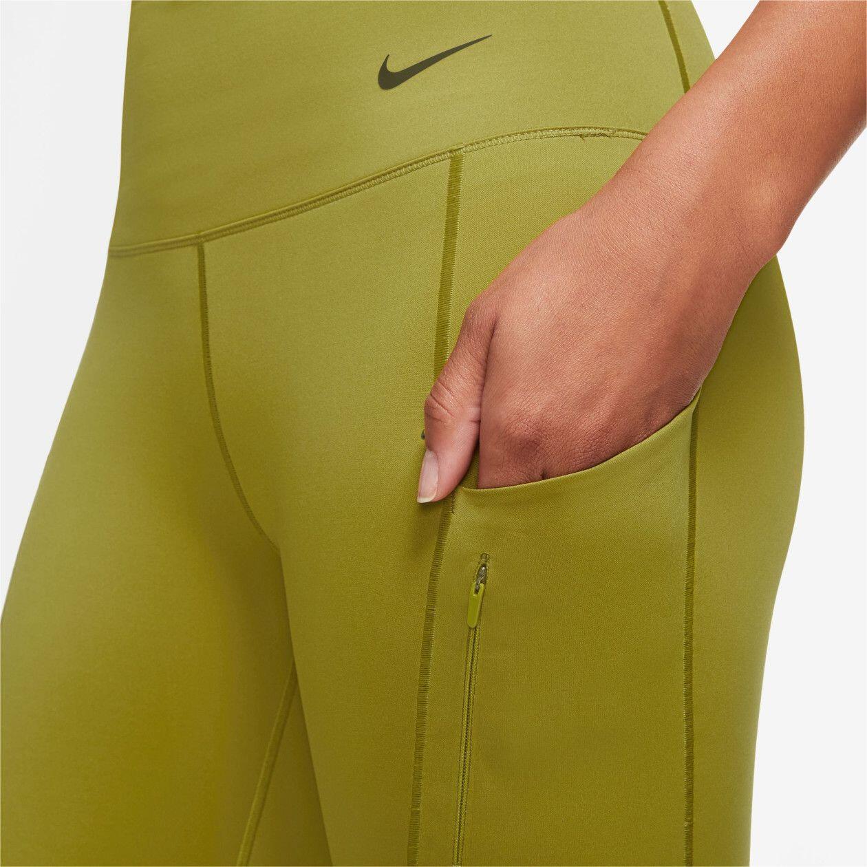 Mallas 3/4 Nike Dri-Fit Go Verde, Mujer 2/3