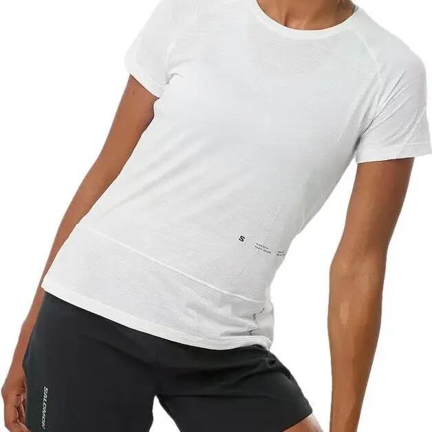 Salomon Cross Run White Women's Short Sleeve T-Shirt