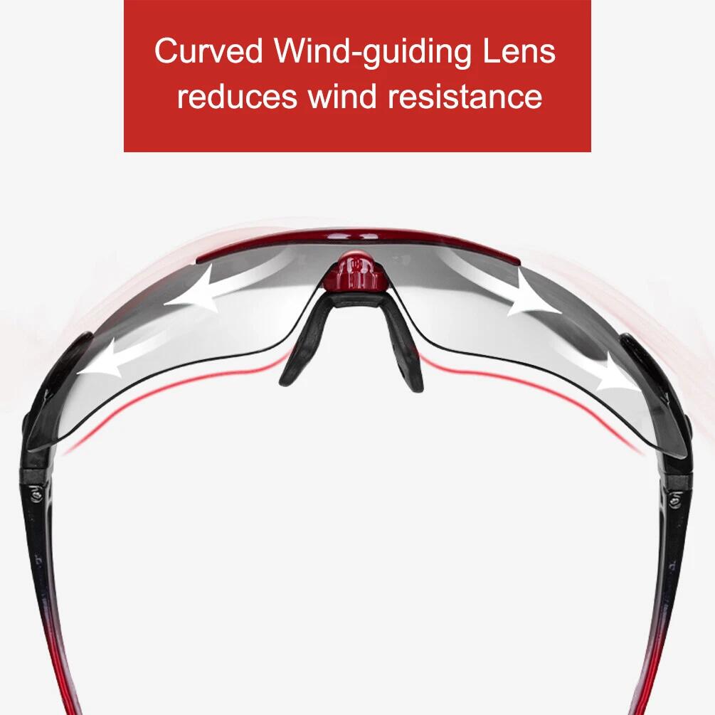 ROCKBROS Photochrome Fahrradbrille PC-Linse 4/7