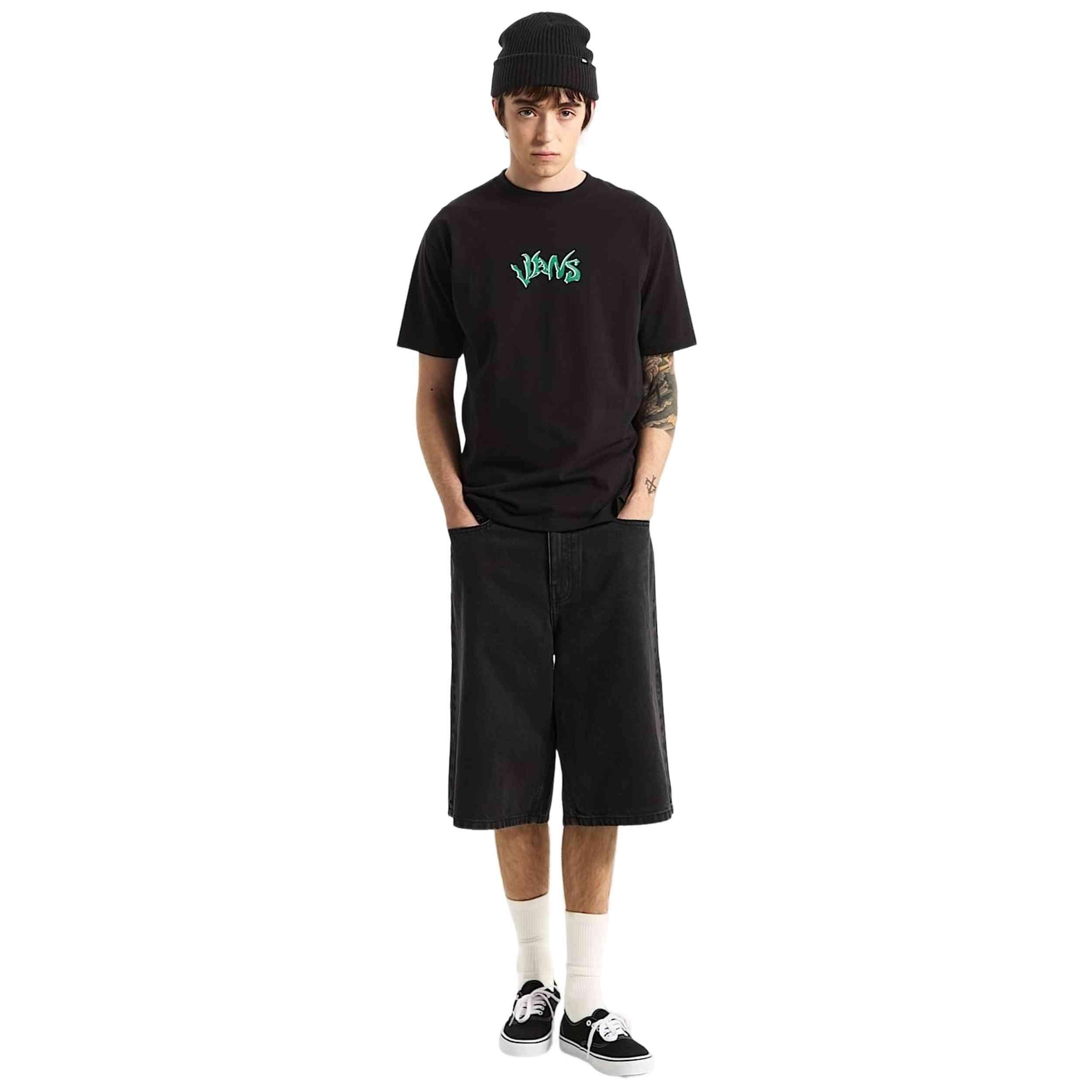 T-shirt Vans modèle Wild Circle SS Tee Black pour homme 5/5