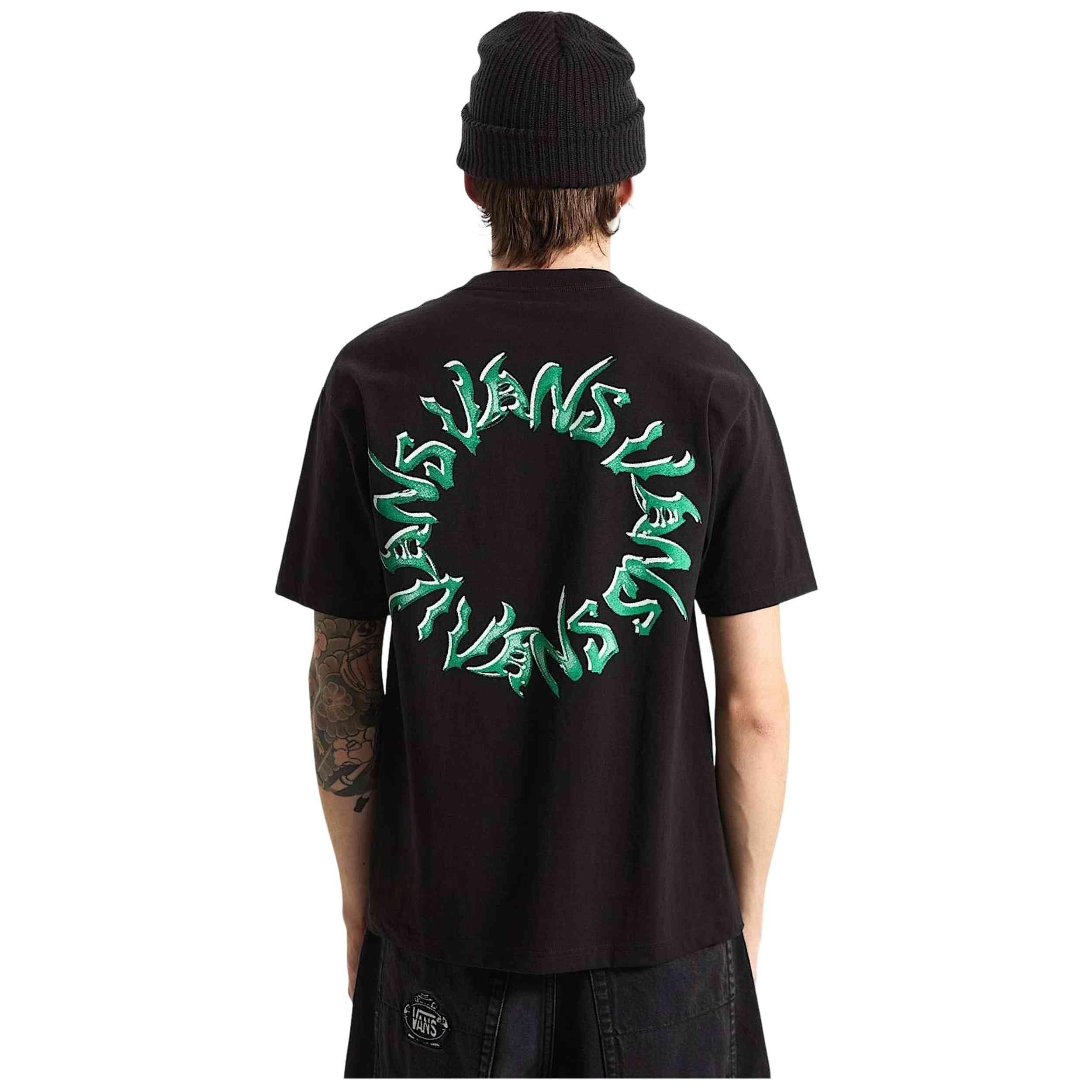 T-shirt Vans modèle Wild Circle SS Tee Black pour homme 4/5