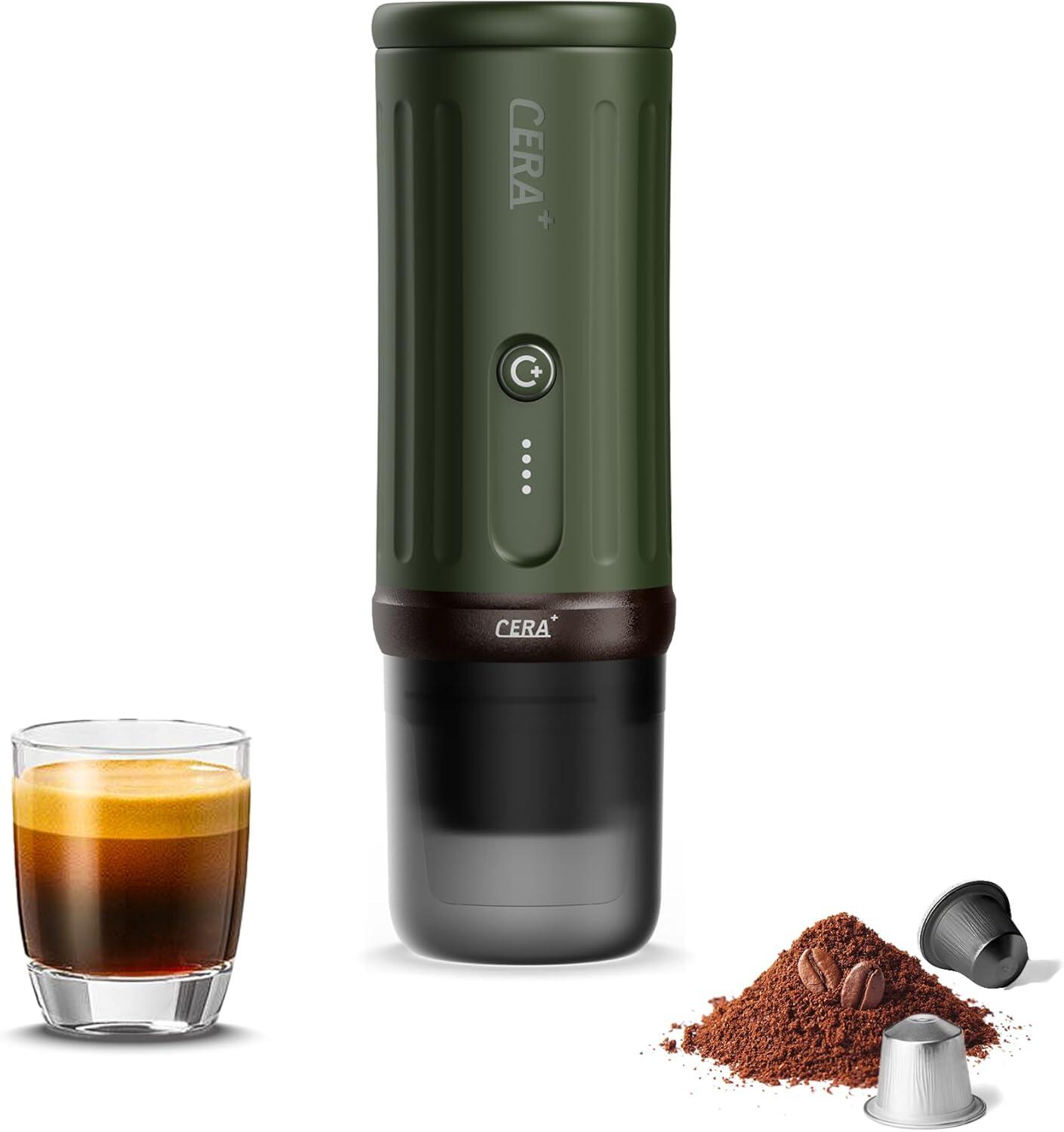Cerapresso Draagbare Espressomachine voor Camping & Reizen 20 Bar USB-C 6/7