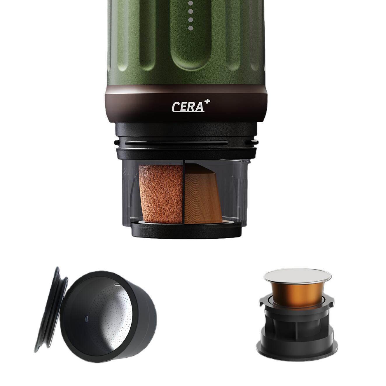 Cerapresso Draagbare Espressomachine voor Camping & Reizen 20 Bar USB-C 4/7