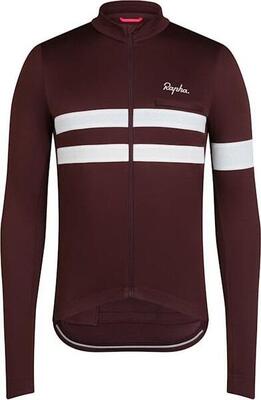 Rapha brevet jersey bruin/wit herenstrui met lange mouwen
