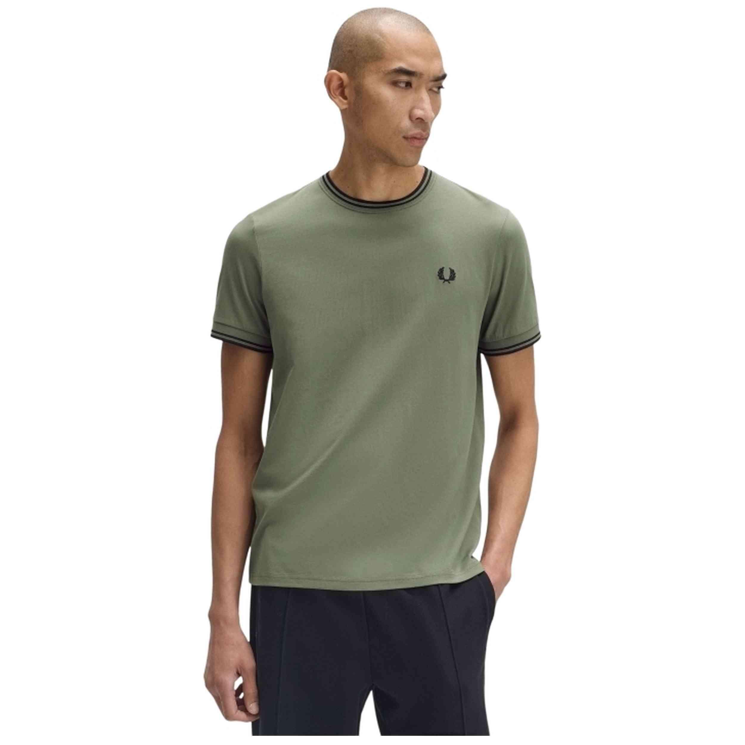 T-shirt met korte mouwen Fred perry model Twin Tipped voor mannen 3/3