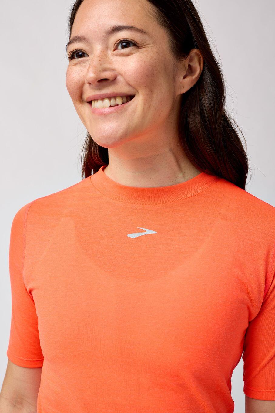 Brooks High Point Trikot Kurzarm Trikot Rot Damen 3/5