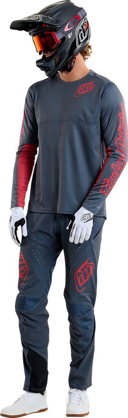 Langarm Trikot Troy Lee Designs Sprint Blau/Rot 2/7