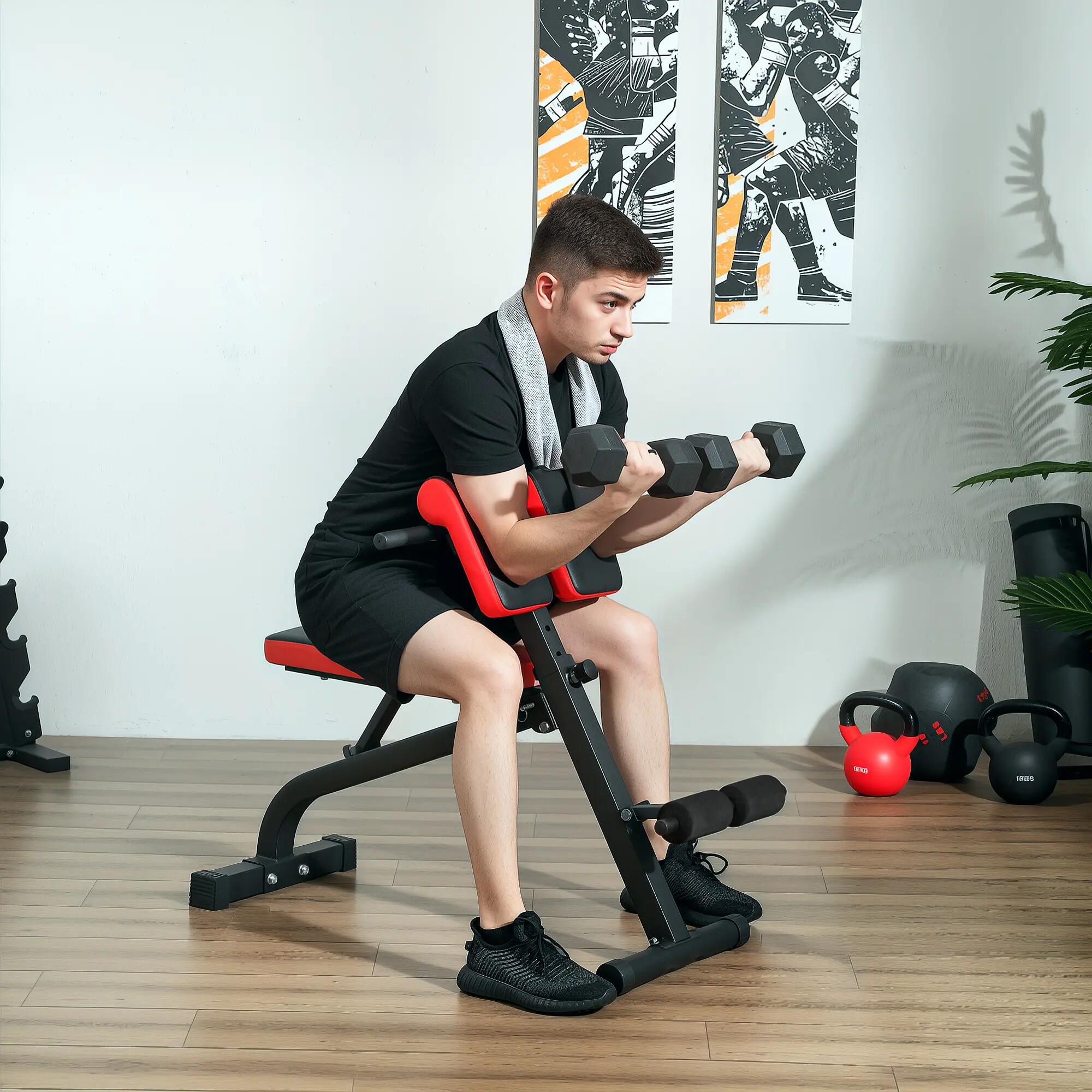 Banc d'hyperextension et de musculation de type chaise romaine, 3/9
