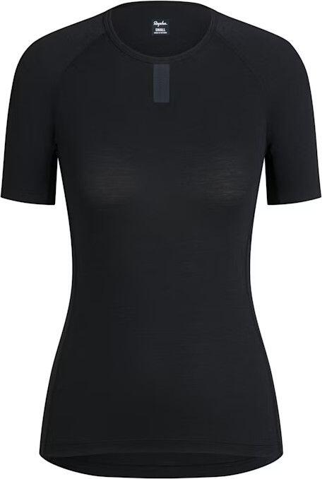 BaseLayer Donna Maglia a maniche corte Rapha Merino Black 5/6