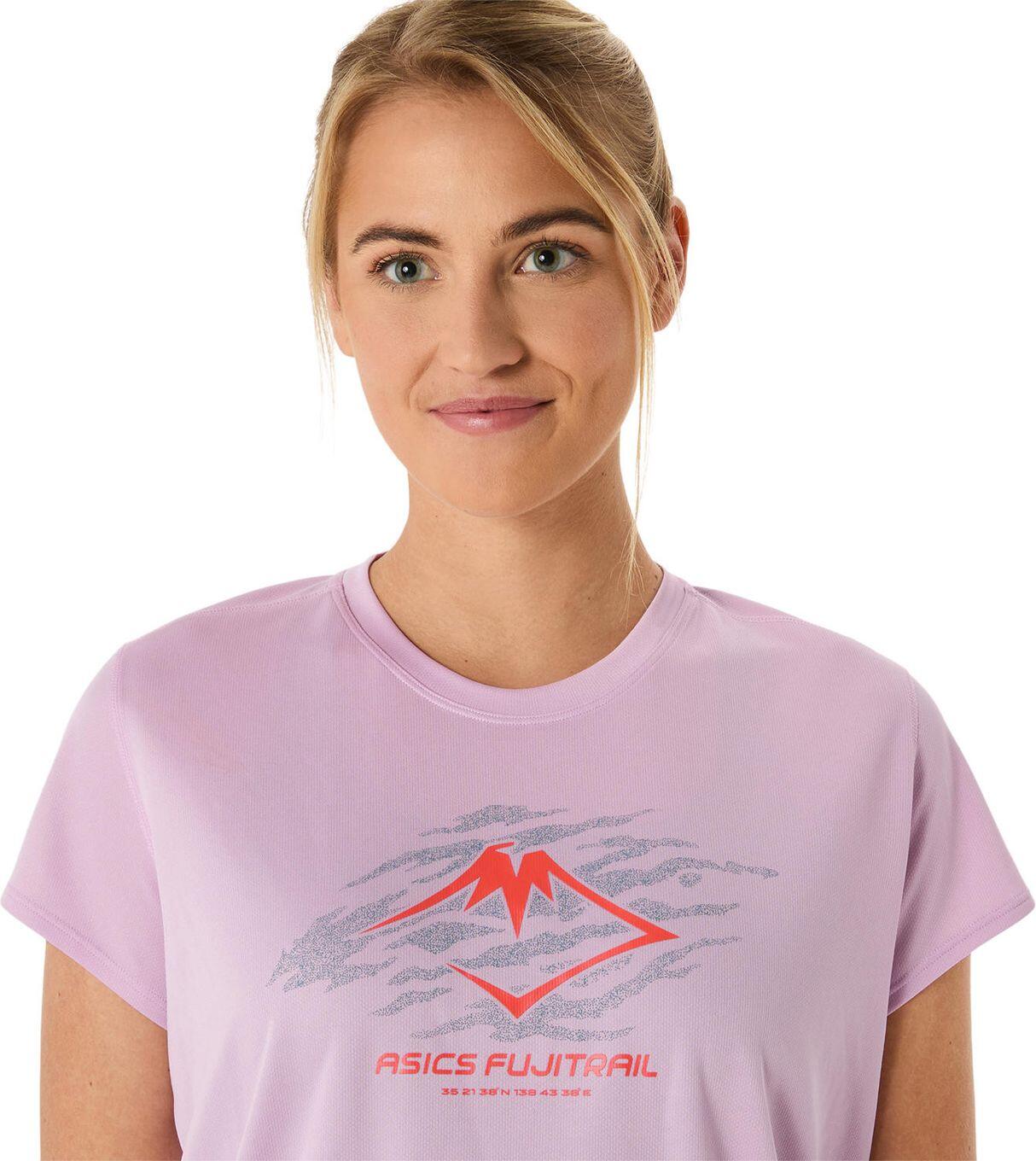Asics Fujitrail Logo Pink Jersey met korte mouwen 4/6