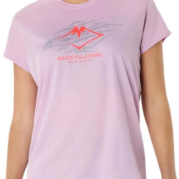 Asics Fujitrail Logo Pink Women's short sleeve jersey