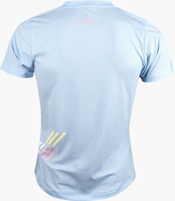 T-Shirt Running BV Sport Light Bleu ciel/Jaune Unisexe 2/5