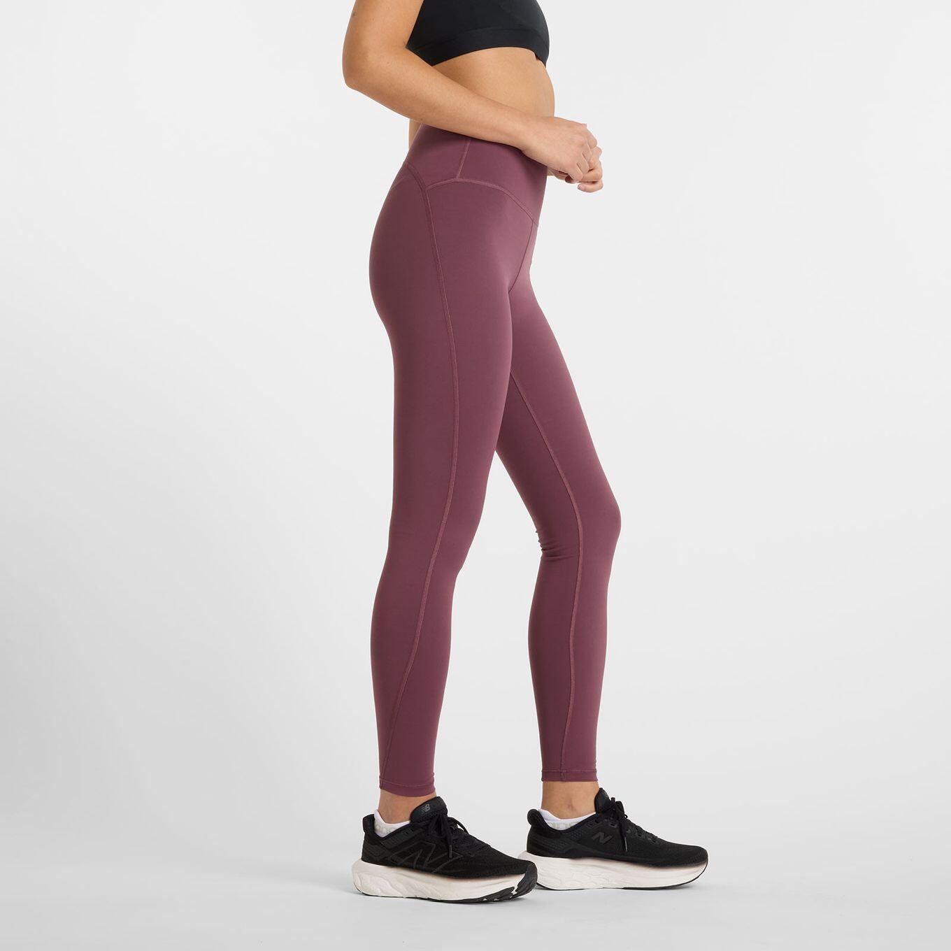 Mallas largas para mujer New Balance Sleek High Rise Rojo 2/5