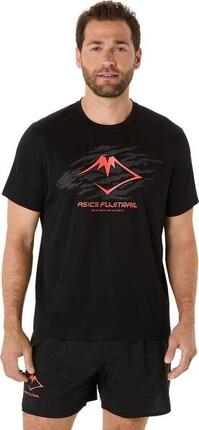 T-Shirt Running Asics Fujitrail Logo Noir/Rouge Homme