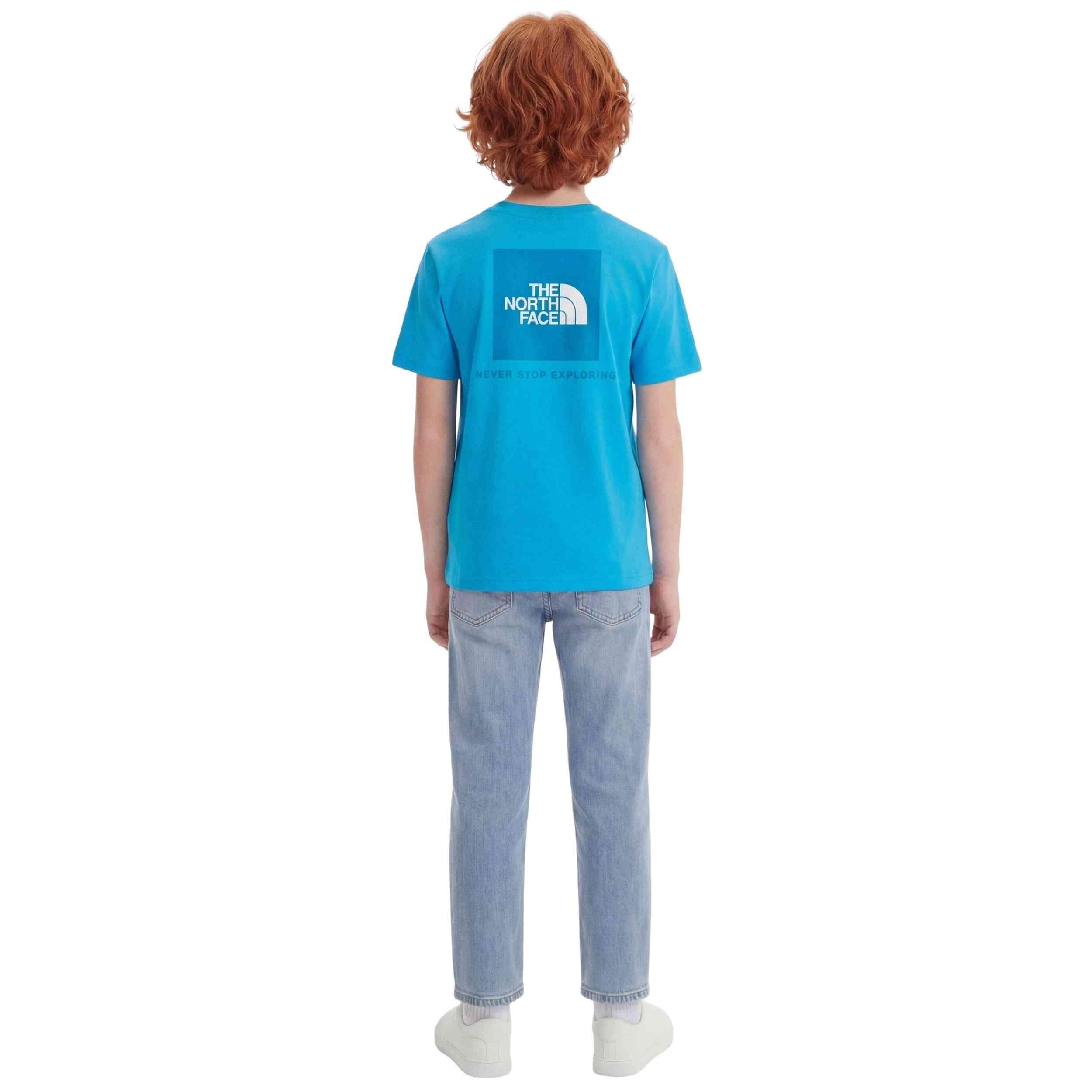 T-shirt The north face modèle TEEN BOX NSE REGULAR SS TEE M pour unisexe enfants 2/5